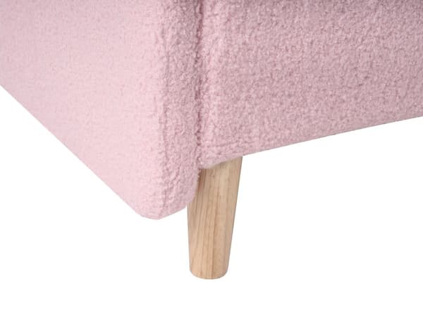 Enkeltseng Lyserød Velour 90 x 200 Enkeltmandsseng til Pigeværelse Lav Gulvseng Sengeramme med Hovedgærde Børneseng til Pige