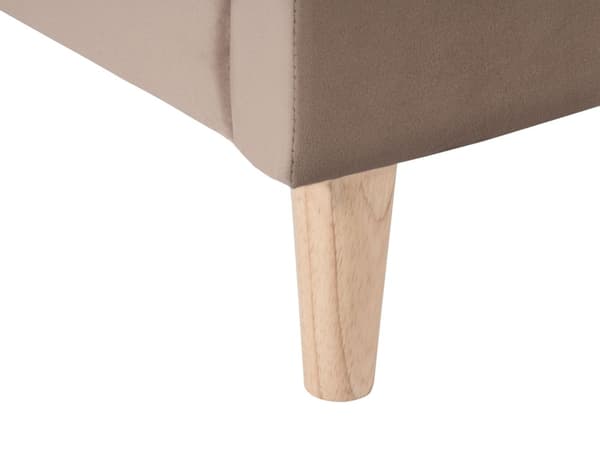Enkeltseng Brun Velour 90 x 200 Enkeltmandsseng med Hus til Drengeværelse Lav Gulvseng Sengeramme med Hovedgærde Børneseng
