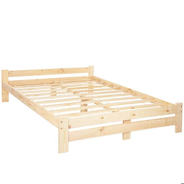 Dubbel säng - Springos - 160 x 200 cm - Barrträ - 2 ribbottnar - Belastning 200 kg