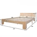 Miniatyrbillede 3 af 11: Rootz dobbeltseng med hovedgærde - fyrretræbedamme - naturlig træbed - 144 cm x 210 cm x 67,5 cm