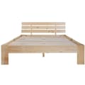 Miniatyrbillede 7 af 11: Rootz dobbeltseng med hovedgærde - fyrretræbedamme - naturlig træbed - 144 cm x 210 cm x 67,5 cm