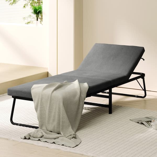 Rootz Folding Bed - Vierasänky - Säädettävä nukkuja - Mukavuuspatja - 190x70cm - 4 pyörää helppoa liikkuvuutta varten