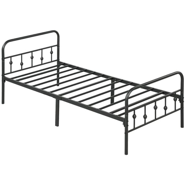 Rootz Metal -sarjan kehys - Musta vuode - hiljainen runko - Helppo kokoonpano - 206,9 cm x 91,8 cm x 82,5 cm - 32 cm