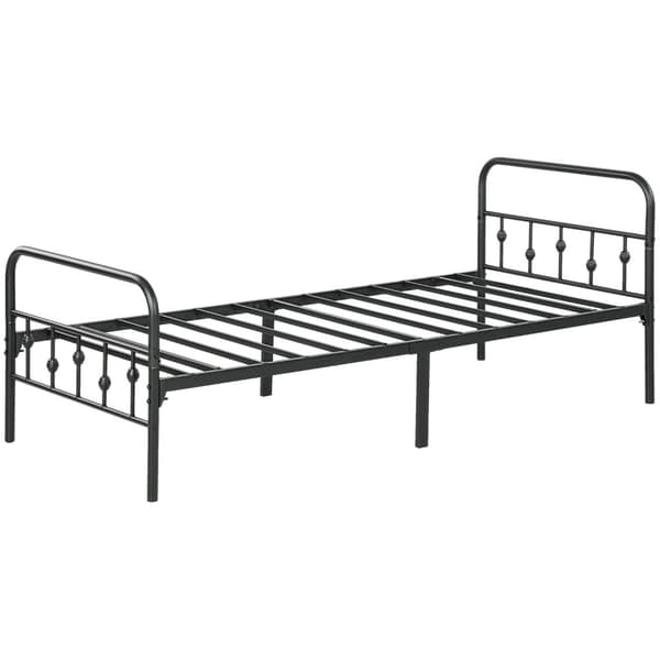 Rootz Metal -sarjan kehys - Musta vuode - hiljainen runko - Helppo kokoonpano - 206,9 cm x 91,8 cm x 82,5 cm - 32 cm