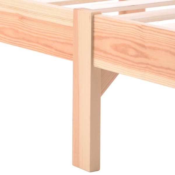 Rootz Solid Wood Bed Frame - Wooden Bed - Pine Bed - Miljøvenlig - 205L X 97W X 49H cm