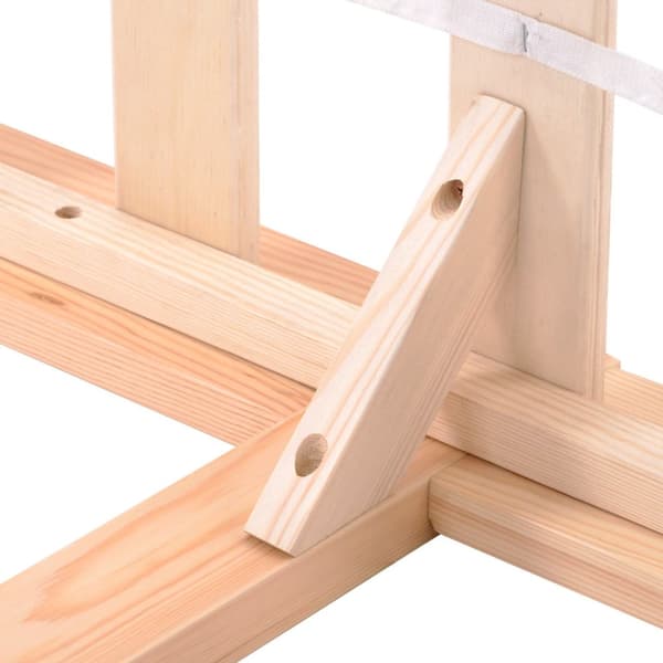 Rootz Solid Wood Bed Frame - Wooden Bed - Pine Bed - Miljøvenlig - 205L X 97W X 49H cm