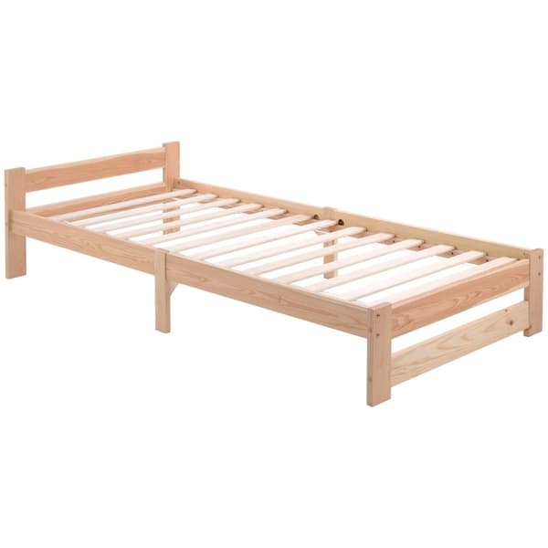 Rootz Solid Wood Bed Frame - Wooden Bed - Pine Bed - Miljøvenlig - 205L X 97W X 49H cm