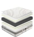 Miniatyrbild 4 av 4: Madrass 140x190 cm, ViscoPlus, 26 cm, memory foam, fast, sommar/vintersida + 2 kuddar + täcke