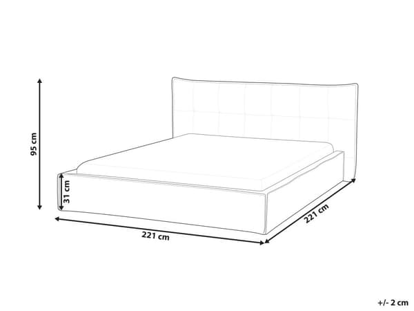 Vandseng Grøn Stof 180 x 200 cm Moderne Dobbeltseng med Sengegavl To Mands Sengeramme Vand Madras Minimalistisk Design Skandinavisk