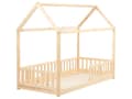 Miniatyrbillede 8 af 11: Husseng Lyst Fyrretræ 90 x 200 Børneseng til Børneværelse Junior Størrelse Seng som Hus Gulvseng Enkeltseng med Sengehest Tremmer
