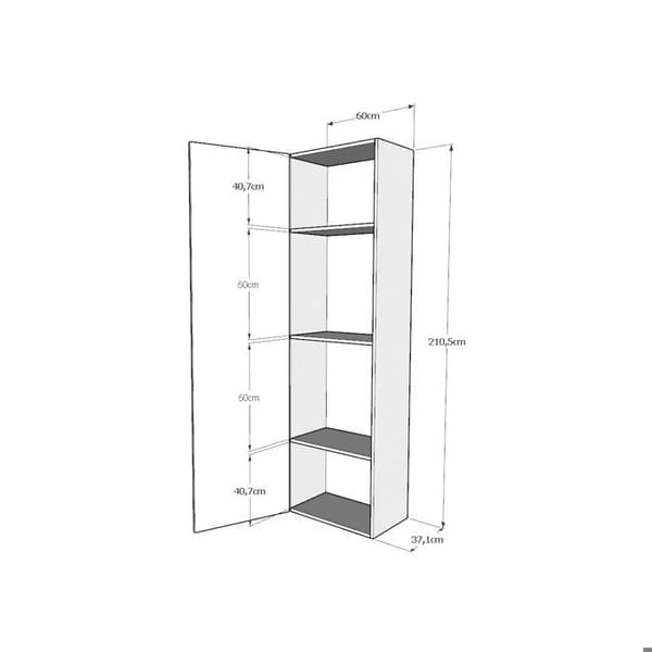 Kabinettssäng - Itamoby - KENTARO - 140 cm - Vit Aska - 2 platser
