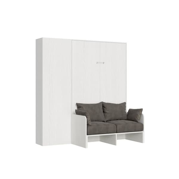 Kabinettssäng - Itamoby - KENTARO - 140 cm - Vit Aska - 2 platser