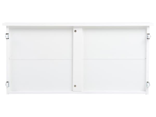 Sengeskuffer Hvid Træ 99 x 47 cm 2 stk Skuffesæt med Hjul til Seng Opbevaring Smart Dybe Rulleskuffer til Underseng Skuffer