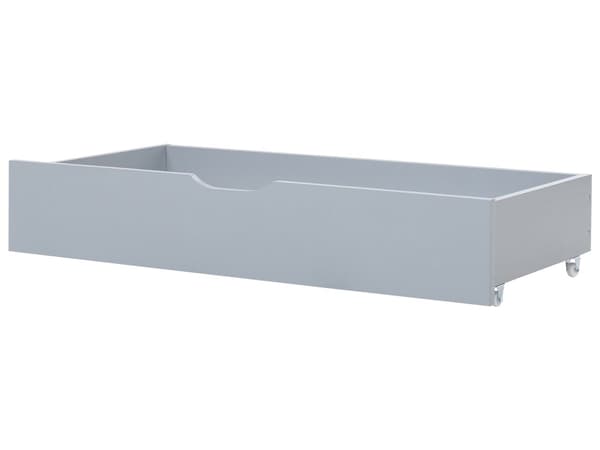 Sengeskuffer Grå Træ 99 x 47 cm 2 stk Skuffesæt med Hjul til Seng Opbevaring Smart Dybe Rulleskuffer til Underseng Skuffer