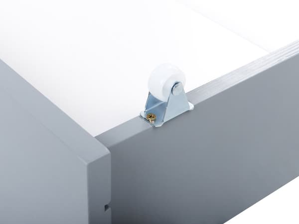Sengeskuffer Grå Træ 99 x 47 cm 2 stk Skuffesæt med Hjul til Seng Opbevaring Smart Dybe Rulleskuffer til Underseng Skuffer