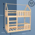 Miniatyrbild 3 av 4: Kögesäng - Springos® - Massivt trähus - 80 x 160 cm - 2 platser - Säkerhetsbarriär