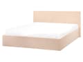 Miniatyrbilde 6 av 11: Sengeramme med oppbevaring Beige Bouclé 160 x 200 cm Sengegavl Moderne design Dobbeltseng Soverom