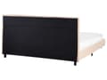 Miniatyrbilde 7 av 11: Sengeramme Beige Bouclé 160 x 200 cm Lamellbunn Sengegavl Moderne design Dobbeltseng Soverom