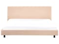 Miniatyrbilde 6 av 11: Sengeramme Beige Bouclé 180 x 200 cm Lamellbunn Sengegavl Moderne design Dobbeltseng Soverom