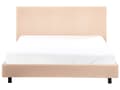 Miniatyrbilde 6 av 11: Sengeramme Beige Bouclé 140 x 200 cm Lamellbunn Sengegavl Moderne design Dobbeltseng Soverom
