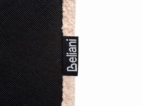 Sengeramme Beige Bouclé 140 x 200 cm Lamellbunn Sengegavl Moderne design Dobbeltseng Soverom
