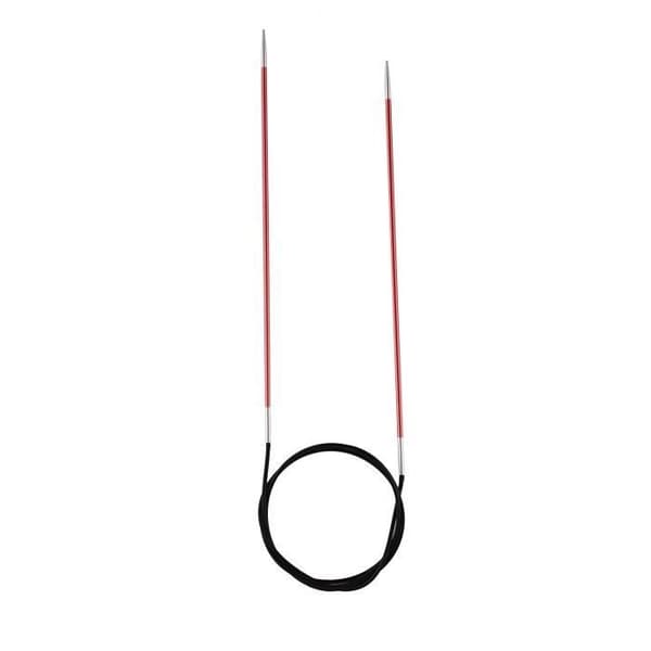 KnitPro Knit Pro 60 cm x 2,00 mm Zing aluminium fasta runda sticknålar, trärosa, 25 x 1 x 5 cm -