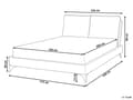 Miniatyrbillede 3 af 11: Seng Off White Boucle 160 x 200 cm Moderne To Mands Blød Sengegavl Dobbeltseng Sengeramme Retro Design Stofseng Plys