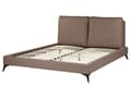 Miniatyrbillede 6 af 11: Seng Brun Boucle 160 x 200 cm Moderne To Mands Blød Sengegavl Dobbeltseng Sengeramme Retro Design Stofseng Plys
