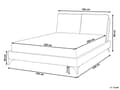 Miniatyrbillede 3 af 11: Seng Off White Boucle 180 x 200 cm Moderne To Mands Blød Sengegavl Dobbeltseng Sengeramme Retro Design Stofseng Plys