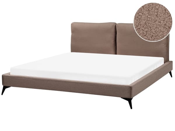 Seng Brun Boucle 180 x 200 cm Moderne Polstret Hodegjerde Polstret Moderne Design Spaltegulv