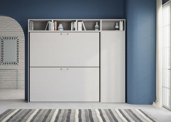 Fällbar säng - Kando - I - 2 bäddar - Vit ask - K Contemporary design