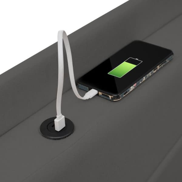 Dubbel vadderad säng Förvaringssäng Sänggavel med USB C-laddningsfunktion (utan madrass) 160x200