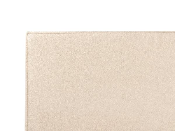 Seng med oppbevaring Beige Bouclé 160 x 200 cm Lamellramme Sengegavl Moderne Minimalistisk Dobbeltseng Soverom