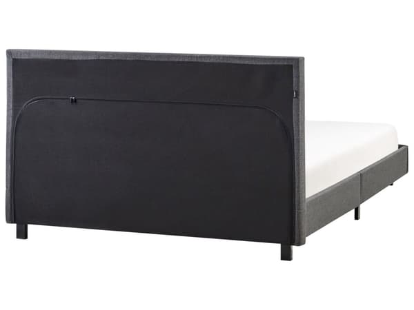 Seng Grå Polyester 140 x 200 cm Dekorativ Tre Kvart Seng med Sengegavl Halvanden Mands Kvalitetseng Stofseng Teenageværelse