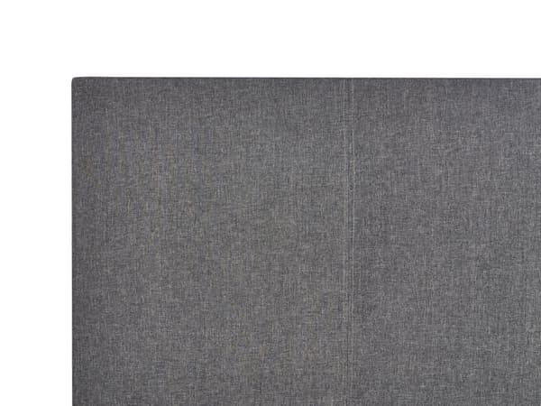 Seng Grå Polyester 140 x 200 cm Dekorativ Tre Kvart Seng med Sengegavl Halvanden Mands Kvalitetseng Stofseng Teenageværelse