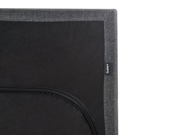 Seng Grå Polyester 140 x 200 cm Dekorativ Tre Kvart Seng med Sengegavl Halvanden Mands Kvalitetseng Stofseng Teenageværelse
