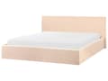 Miniatyrbillede 4 af 11: Seng Beige Boucle 180 x 200 cm Moderne To Mands Seng med Opbevaring Blød Sengegavl Dobbeltseng Sengeramme Retro Design