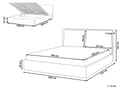 Miniatyrbillede 3 af 11: Seng Grå Polyester 180 x 200 cm Moderne To Mands Seng med Opbevaring Blød Sengegavl Dobbeltseng Sengeramme Retro Design