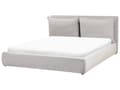 Miniatyrbillede 7 af 11: Seng Grå Polyester 180 x 200 cm Moderne To Mands Seng med Opbevaring Blød Sengegavl Dobbeltseng Sengeramme Retro Design