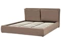 Miniatyrbillede 7 af 11: Seng Taupe Boucle 180 x 200 cm Moderne To Mands Seng med Opbevaring Blød Sengegavl Dobbeltseng Sengeramme Retro Design