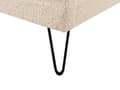 Miniatyrbilde 9 av 11: Sengeramme Beige Bouclé 180 x 200 cm Metallben Skjellformet sengegavl Retro og glamorøs stil Dobbeltseng Soverom