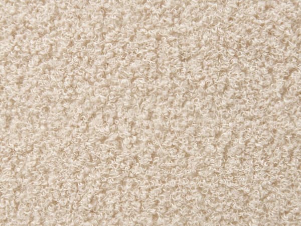 Sengeramme Beige Bouclé 180 x 200 cm Metallben Skjellformet sengegavl Retro og glamorøs stil Dobbeltseng Soverom