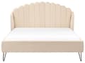Miniatyrbillede 4 af 11: Seng Beige Boucle 160 x 200 cm Moderne To Mands Blød Sengegavl Dobbeltseng Sengeramme Retro Design Stofseng Plys