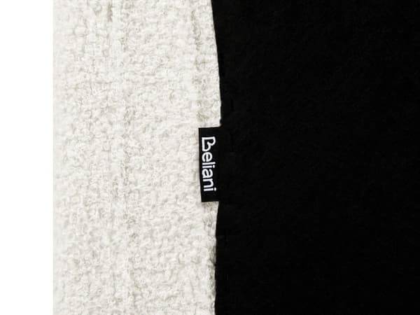 Seng Off White Boucle 140 x 200 cm Dekorativ Tre Kvart Seng med Sengegavl Halvanden Mands Kvalitetseng Stofseng Teenageværelse