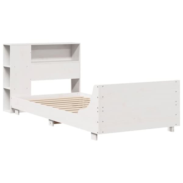 vidaXL Sengeramme uten madrass hvit 75x190 cm heltre furu
