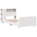 Miniatyrbilde 4 av 11: vidaXL Sengeramme uten madrass hvit 75x190 cm heltre furu