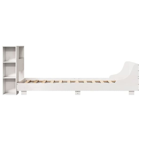 vidaXL Sengeramme uten madrass hvit 75x190 cm heltre furu