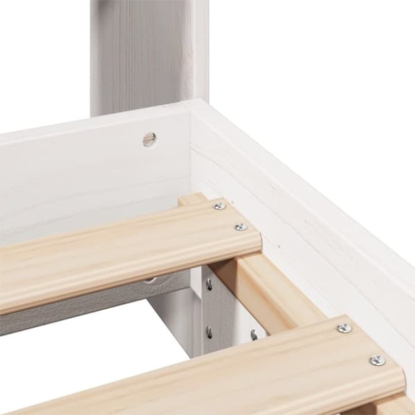 vidaXL Sengeramme uten madrass hvit 75x190 cm heltre furu