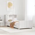 Miniatyrbilde 2 av 11: vidaXL Sengeramme uten madrass hvit 75x190 cm heltre furu