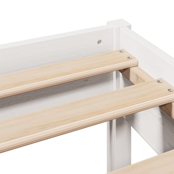 vidaXL Sengeramme uten madrass hvit 75x190 cm heltre furu